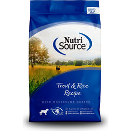 NutriSource Grain Inclusive Dry Dog Food, Trout & Rice