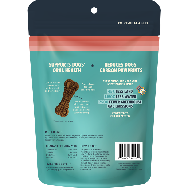 Jiminy's Dog Dental Treats, Cinnamon image number null