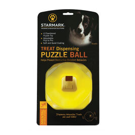 Starmark Treat Dispensing Dog Toy, Puzzle Ball