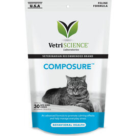 VetriScience Composure Calming Soft Chews Cat Supplement, Chicken, 30-count