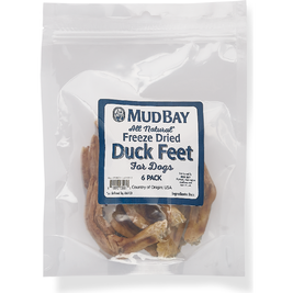 Mud Bay Freeze Dried Duck Feet Dog Treats, 6-pack