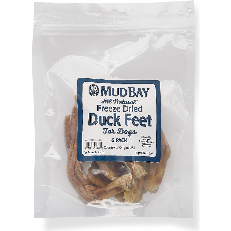 Mud Bay Freeze Dried Duck Feet Dog Treats, 6-pack image number null