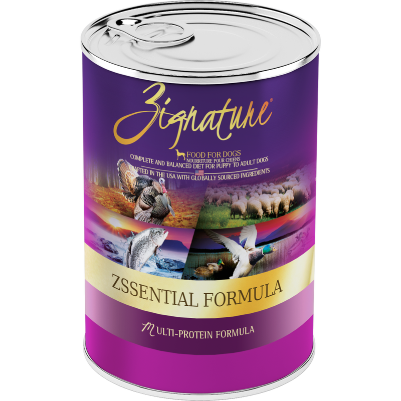 Zignature Multi-Protein Canned Dog Food, Zssential, 13-oz image number null