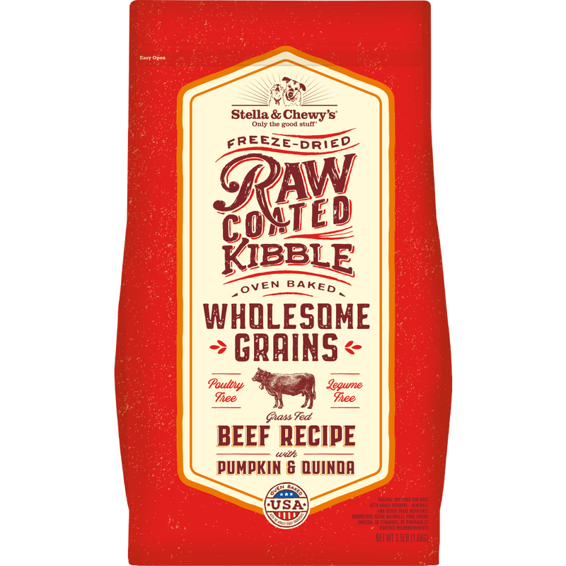 Stella & Chewy's Raw Coated Wholesome Grains Dry Dog Food, Beef image number null