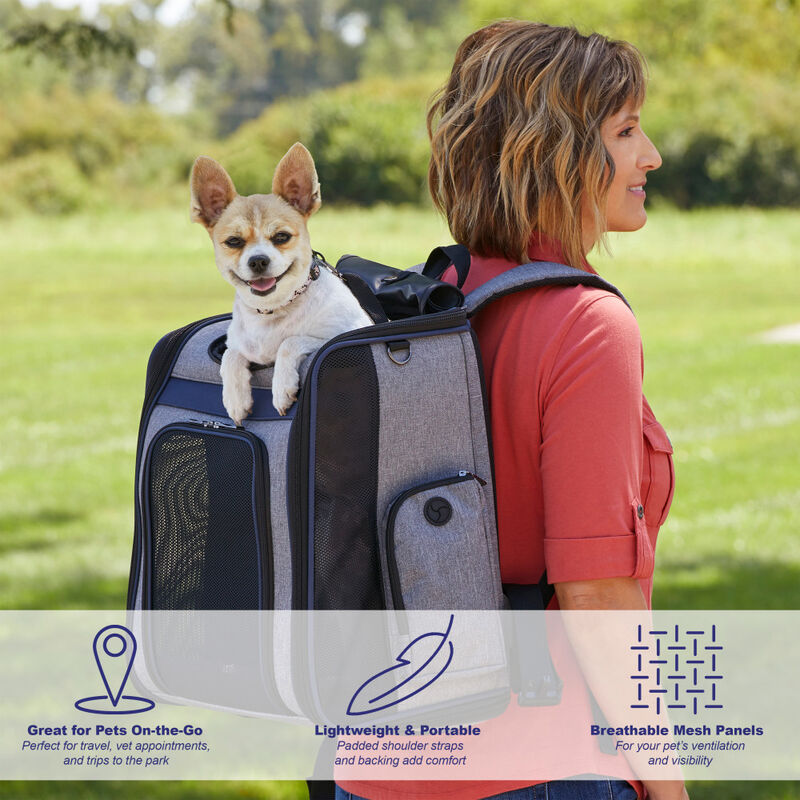 MidWest Day Tripper Pet Backpack, Gray image number null