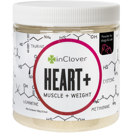 InClover Powder Dog & Cat Supplement, Heart+, Muscle + Weight, 100-g