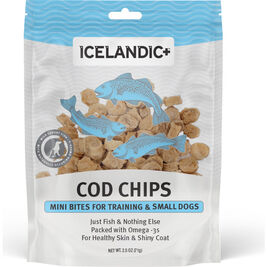 Icelandic+ Fish Chips Dog Treats, Cod, Mini, 2.5-in