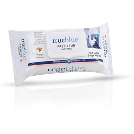 TrueBlue Fresh Fur Body & Paw Wipes for Cats, Milk & Honeysuckle, 100-count