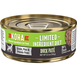 Koha Limited Ingredient Diet Pate Canned Cat Food, Duck