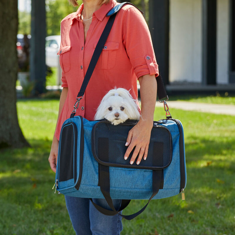 MidWest Duffy Expandable Pet Carrier, Blue image number null