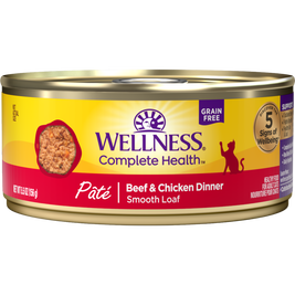 Wellness Complete Health Pate Canned Cat Food, Beef & Chicken