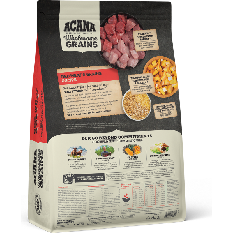 Acana Wholesome Grains Dry Dog Food, Red Meat image number null