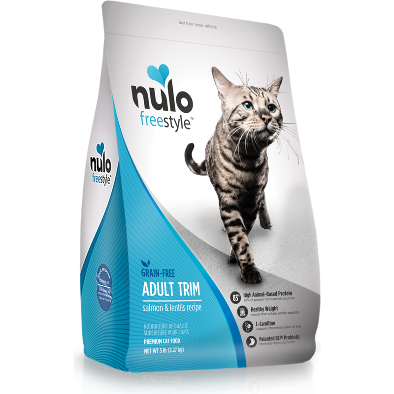 Nulo Freestyle Grain-Free Dry Cat Food, Adult Trim, Salmon & Lentils, 5-lb image number null