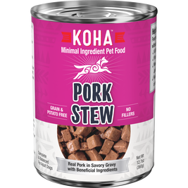 Koha Minimal Ingredient Stew Canned Dog Food, Pork