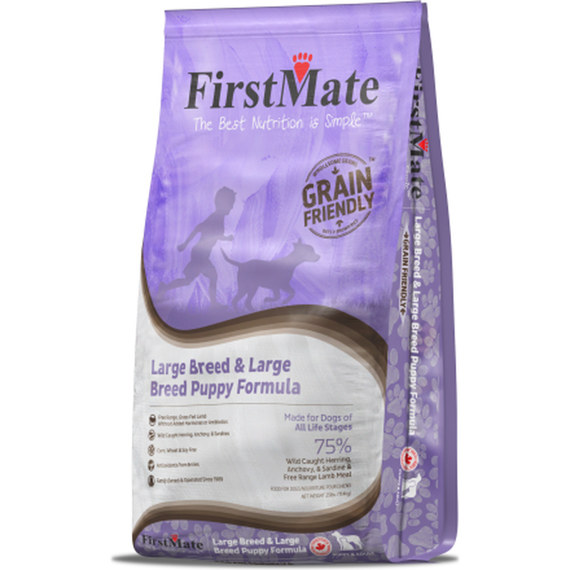 FirstMate Grain Friendly Dry Dog Food, Large Breed & Large Breed Puppy, 25-lb image number null