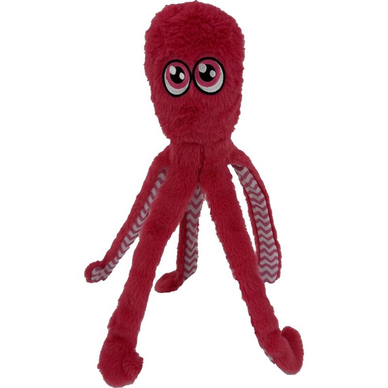 Petlou Octopus Dog Toy, Hot Pink, 16-in image number null