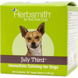 Herbsmith July Third Calming Aid Soft Chews Dog Supplement, Large, 30-count