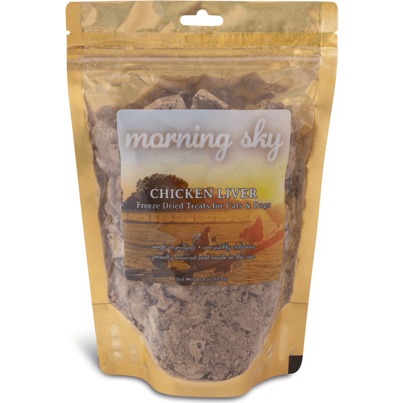 Mud Bay Morning Sky Freeze-Dried Cat & Dog Treats, Chicken Liver, 4-oz image number null