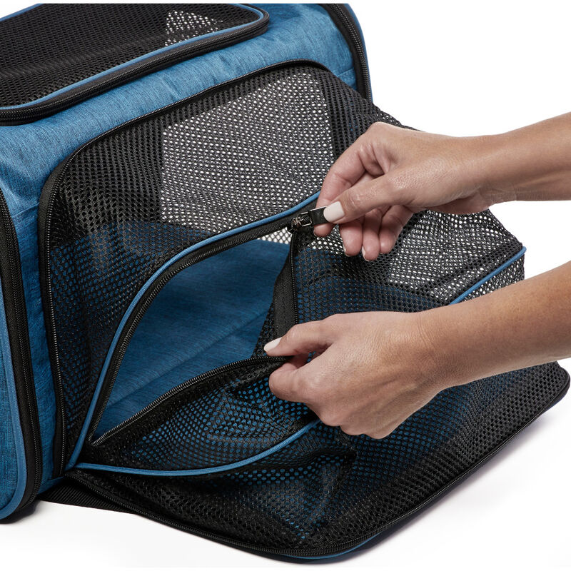 MidWest Duffy Expandable Pet Carrier, Blue image number null