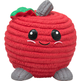 HuggleHounds Fall Ruff-Tex Ball Dog Toy, Red Apple