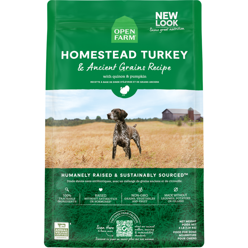 Open Farm Ancient Grains Dry Dog Food, Turkey, 22-lb image number null