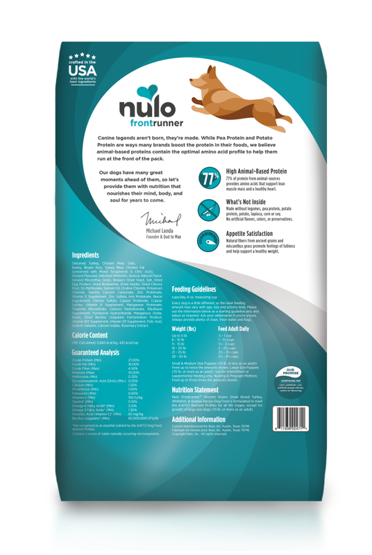 Mud Bay Buy Nulo Frontrunner Ancient Grains Dry Dog Food Small