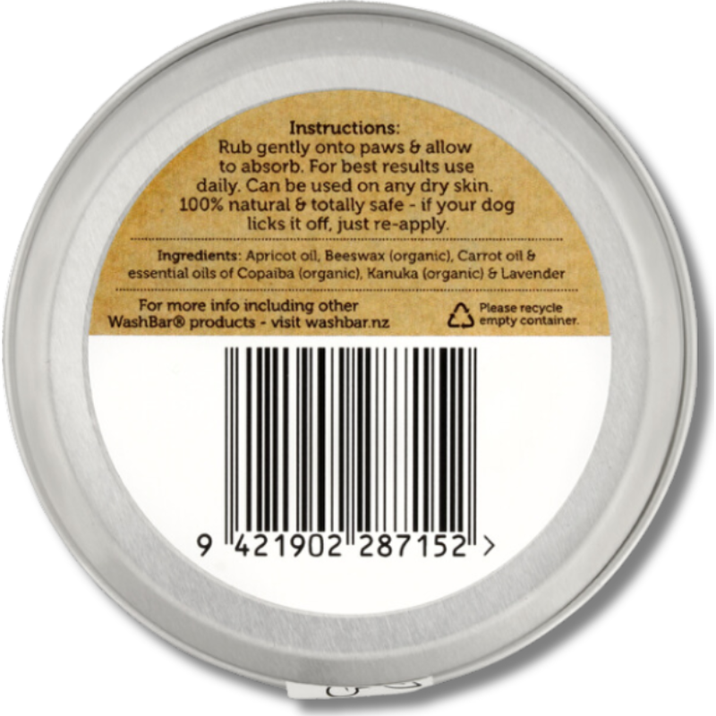 Washbar Dog Paw Balm, Kanuka + Repair, 1.7-oz image number null