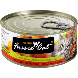 Fussie Cat Premium Canned Cat Food, Tuna & Chicken Liver