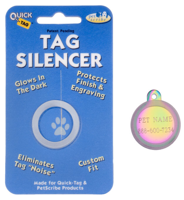 Hard plastic dog cheap tag silencers