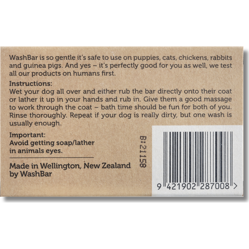 WashBar Dog Shampoo Bar, Original, 3.5-oz image number null