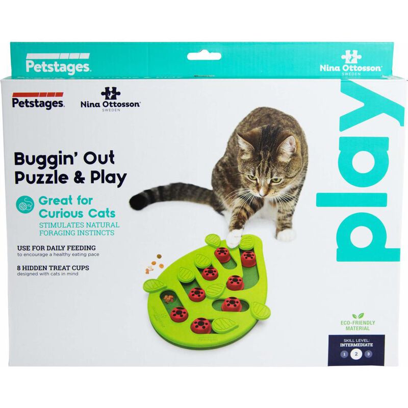 Petstages Nina Ottosson Buggin' Out Puzzle Cat Toy image number null