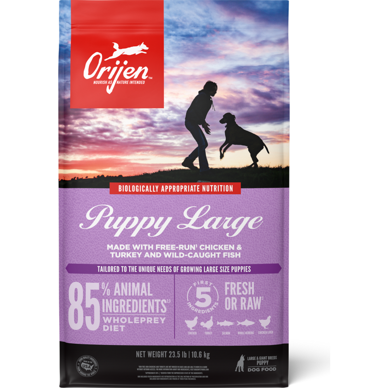 Orijen Grain-Free Dry Dog Food, Puppy Large, 23.5-lb image number null