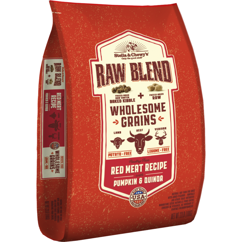 Stella & Chewy's Raw Blend Wholesome Grains Dry Dog Food, Red Meat image number null