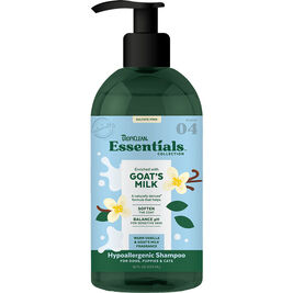 Tropiclean Essentials Hypoallergenic Shampoo for Dogs Puppies & Cats, Goat's Milk, 16-oz