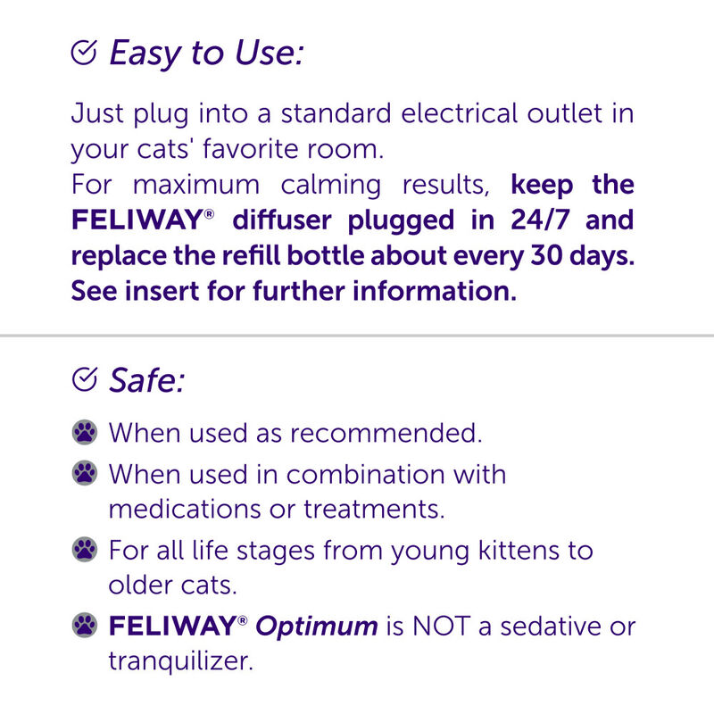 Feliway Optimum Calming Cat Pheromones, Refill image number null