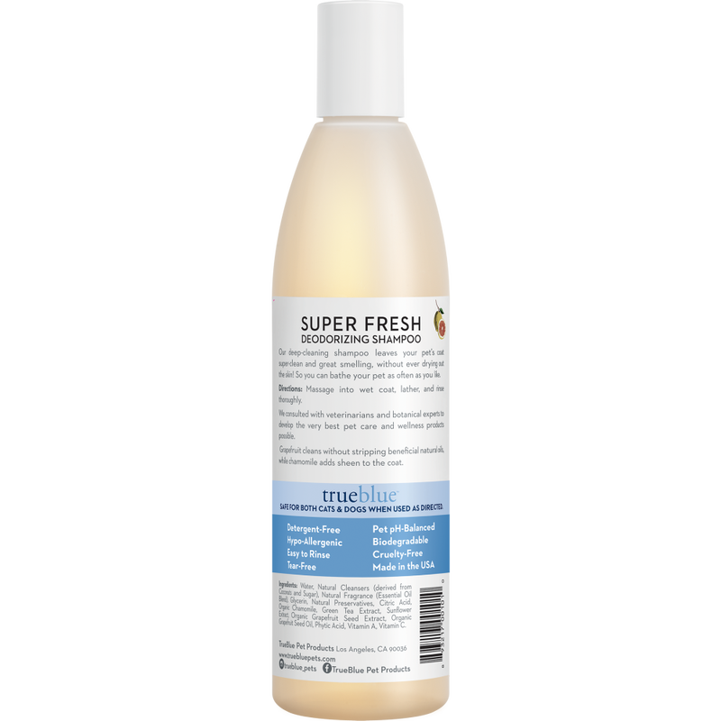 TrueBlue Super Fresh Deodorizing Dog Shampoo, Grapefruit, 12-oz image number null