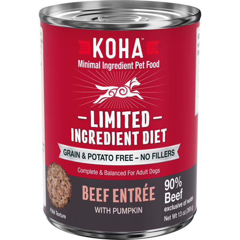 Koha Limited Ingredient Diet Canned Dog Food, Beef, 13-oz image number null