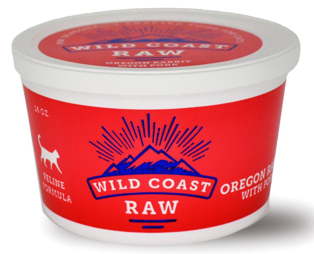 Wild Coast Raw Frozen Cat Food Farm Raised Rabbit Pork