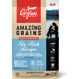 Orijen Amazing Grains Dry Dog Food, Six Fish