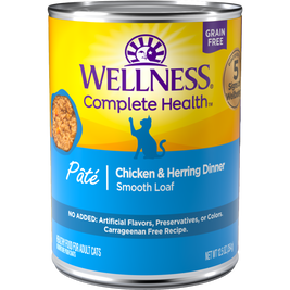 Wellness Complete Health Pate Canned Cat Food, Chicken & Herring