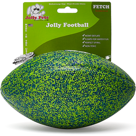 Mud Bay Football Dog Toy, Green & Blue, 8-in