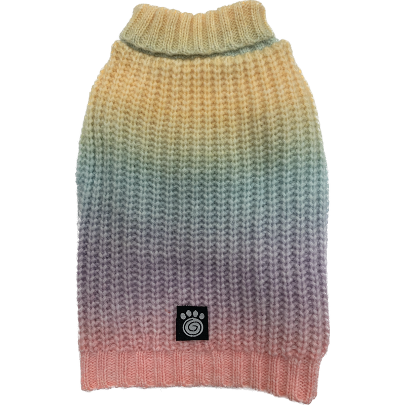 PetRageous Designs Dog Sweater, Ombre Rainbow, Medium image number null