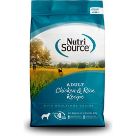 NutriSource Grain Inclusive Dry Dog Food, Adult, Chicken & Rice