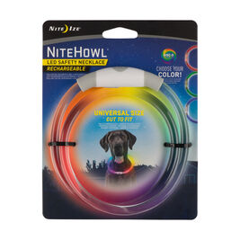Nite Ize NiteHowl Rechargeable LED Dog Safety Necklace, Disc-O Select, Regular