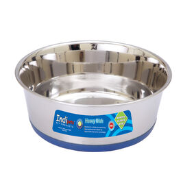Indipets Heavy Dish with Rubber Base Dog Bowl, 32-oz