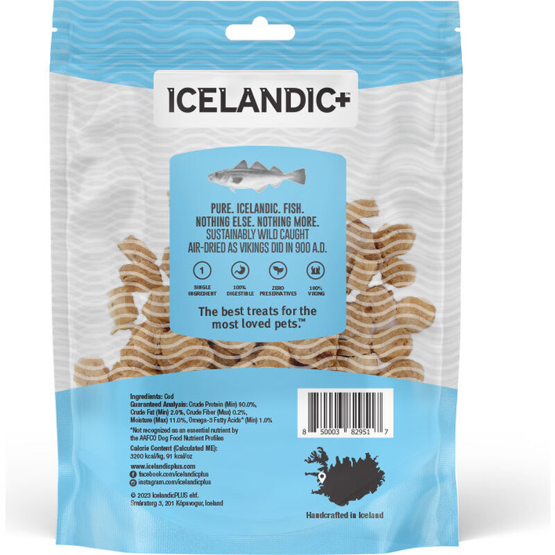 Icelandic+ Fish Chips Dog Treats, Cod, Mini, 2.5-in image number null