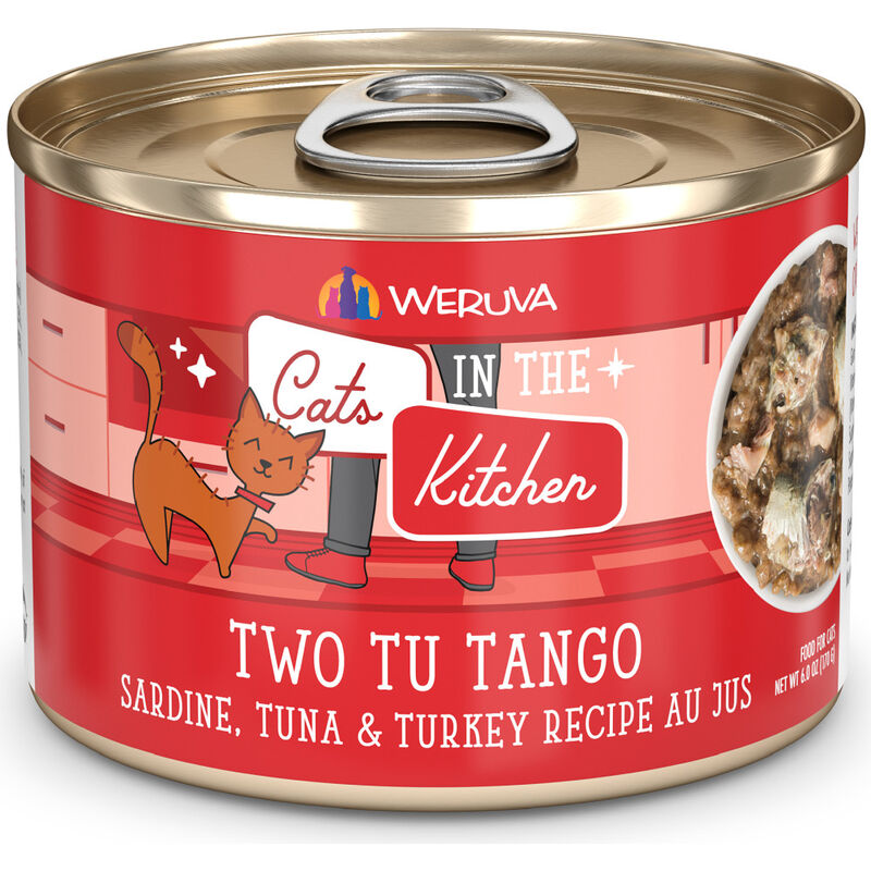 Cats in the Kitchen Originals Canned Cat Food, Two Tu Tango, Sardine, Tuna & Turkey, 6-oz image number null