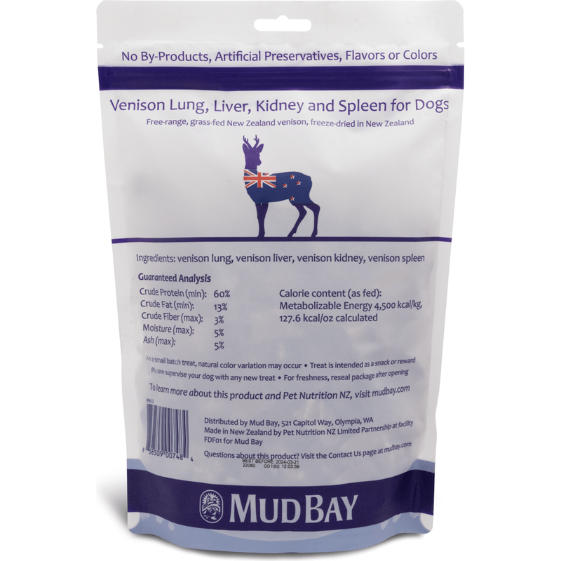 Mud Bay Dog Tales Dog Treats, Venison Trail Mix, 5-oz image number null