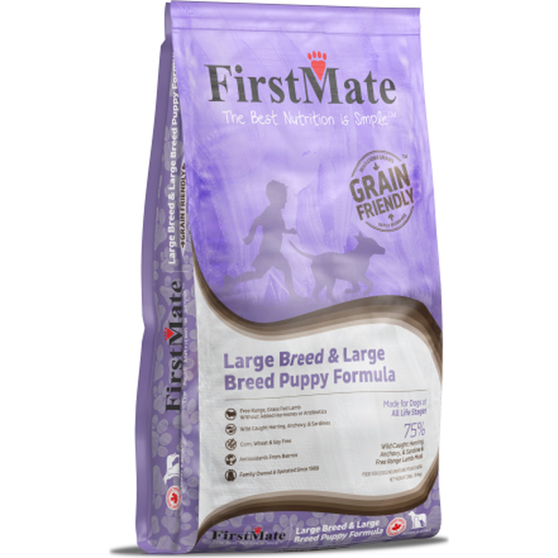 FirstMate Grain Friendly Dry Dog Food, Large Breed & Large Breed Puppy, 25-lb image number null