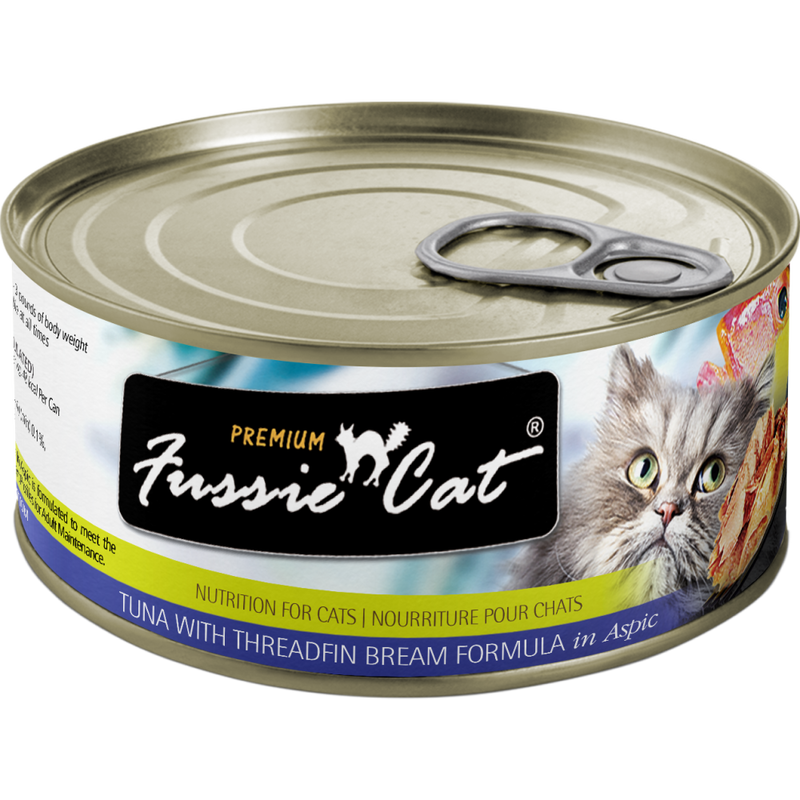 Fussie Cat Premium Canned Cat Food, Tuna & Threadfin Bream, 2.8-oz image number null